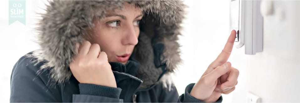 Vrouw koud storing thermostaat