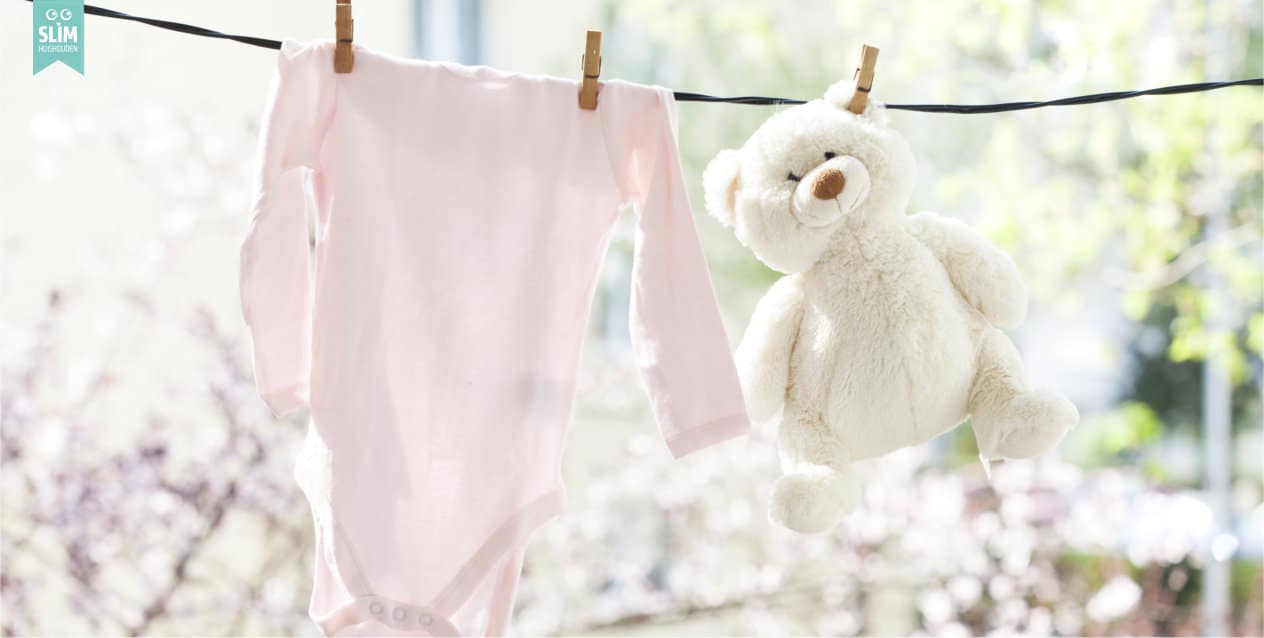 Waslijn beertje roze romper 2025 shutterstock_271631156 2 wekenschema week 12