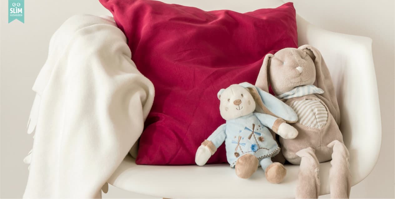 Stoel met rood kussen + 2 knuffels 2024 dt 64595560 3 wekenschema week 23