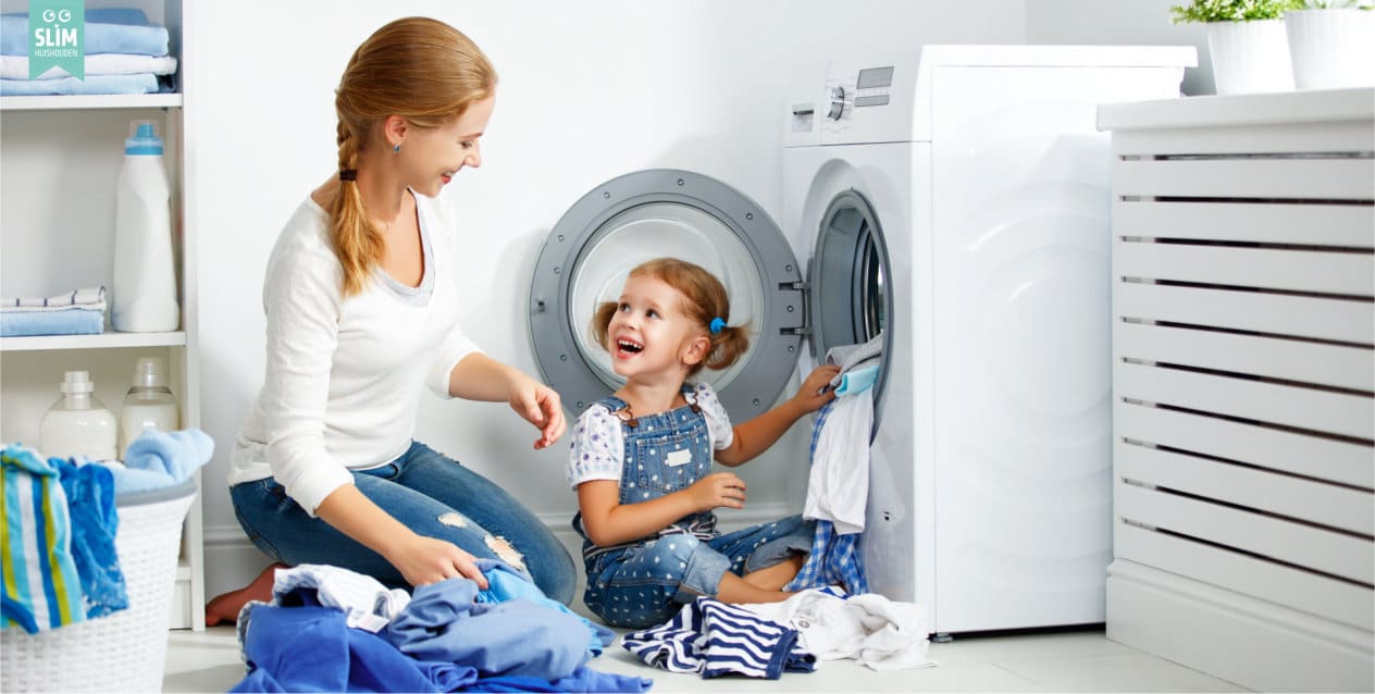 Vrouw meisje jeans wasmachine dt 82147385