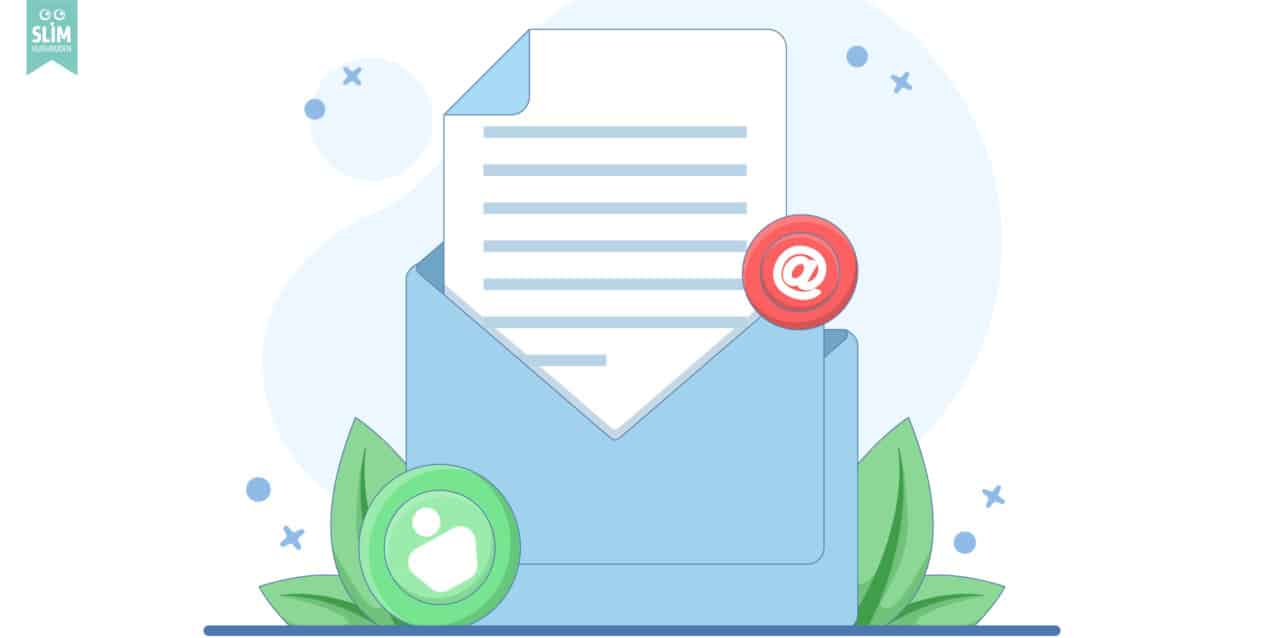 illustratie van envelop met brief voor contact opnemen via e-mail