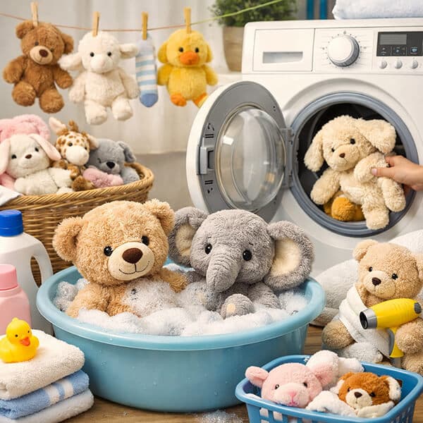 Knuffels wassen